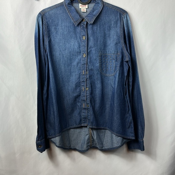 Mossimo Supply Co Chambray Denim Button Down Shirt w/ Studded Pocket | Size M - Picture 7 of 7